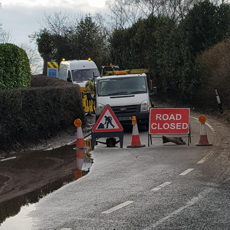 Repair to flooding and leak on Crewe Road