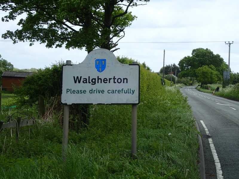 Walgherton sign after cleaning