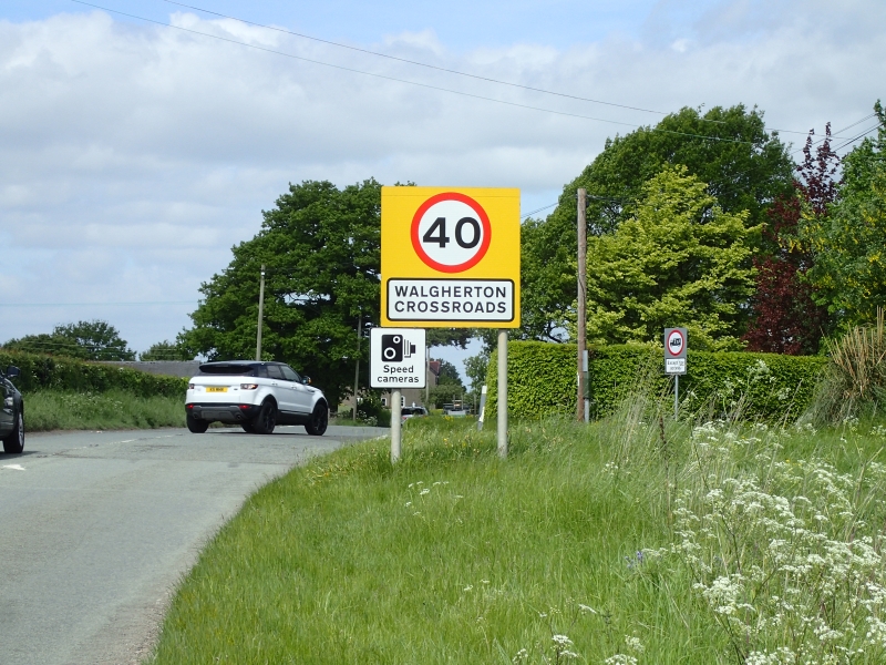 Speed camera sign on London Road